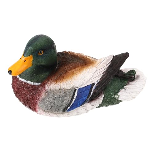 HEMOTON Ornement de Jardin Statue de Canard Flottant pour Étang Décoration de Jardin de Figurine Réaliste pour Aménagement Paysager Décor Extérieur