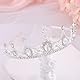 IYOU Sparkly Strass Krone Silber Kristall Prinzessin Tiara Braut Hochzeit Kopfstück Erstkommunion Haarschmuck für Mädchen