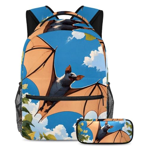 Sac à dos grande capacité avec trousse pour ados au collège