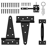 HAPPYGATE Fence Gate Hardware Kit, Heavy Duty Gate Kit for Wooden Fence with Self Locking Gate Latch, 6in...