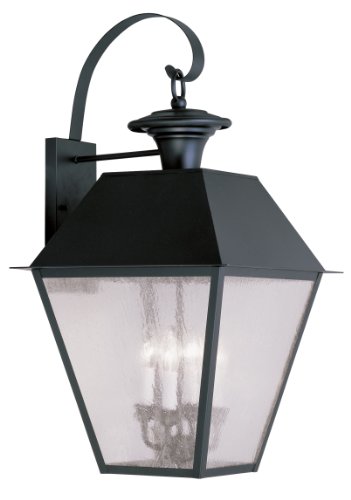 Image of Livex Lighting 2172-04 Mansfield 4-Light Outdoor Wall Lantern, Black