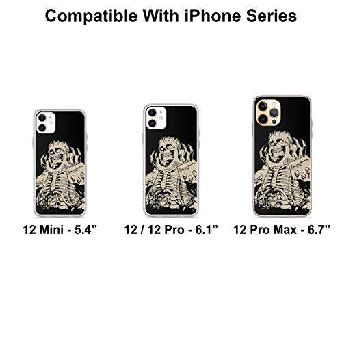 Generic Phone Case Berserk Skull Knight Compatible With Iphone 12 11 X Xs Xr 8 7 6 6S Plus Mini Pro Max Samsung Galaxy Note S9 S10 S20 Ultra Plus, Transparent #TOP1