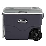 Coleman Daintree Wheeled Hard Cooler 38L | Portable Cooler, Heavy Duty Wheels, Reinforced Lid with Cup Holders, Grey