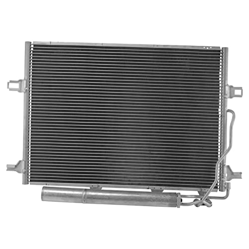 Image of TRQ A /C Condenser & Receiver Drier Assembly for 03-09 Mercedes-Benz E320 03-06 E500 03-06 E55 AMG 06 CLS500 06-11 E350 07-10 E550 07-10 E63 AMG 07-11 CLS550
