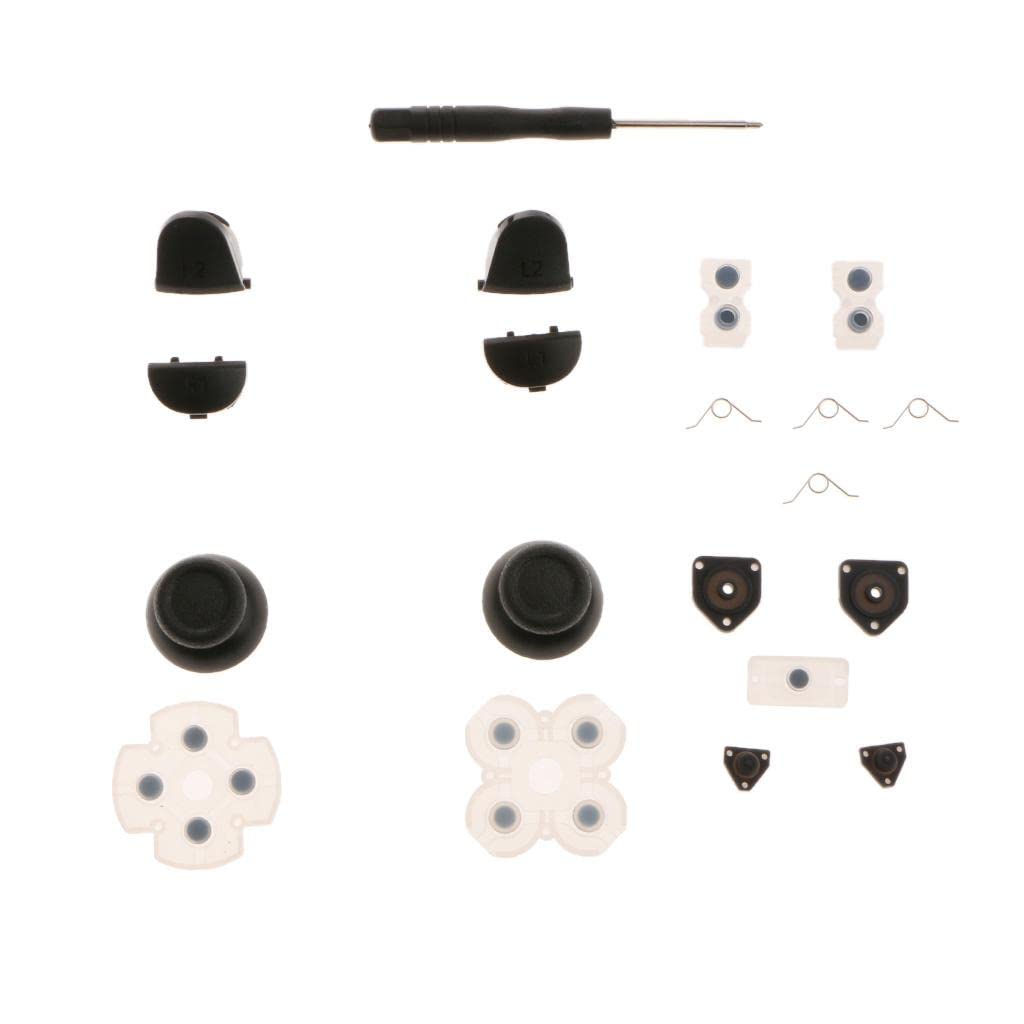 LYLA for Dualshock 4 PS4 Controller L1 R1 L2 R2 Trigger Springs Buttons + 2 Joystick Thumb Sticks + 1 Set Conductive Rubber + 4 x Springs + Screwdriver (B0BC8S77H8) Amazon Price History, Amazon Price Tracker