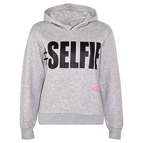 Sweatshirt à capuche pour enfant en toison chaude imprimé selfie