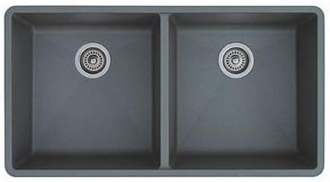 Blanco 516319 Blanco Précis Cuenco doble igual de 16 pulgadas, metal