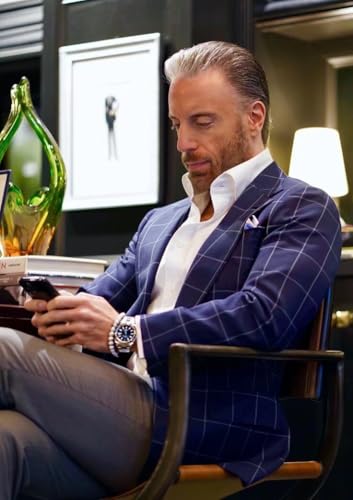 HUUTOE Mens Sport Coats and Blazers Slim Fit Suit Western Sport Coats for Plaid Blazer Men Casual Dress Blazer Jacket2