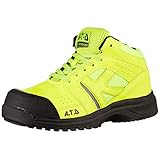 [キタ] 安全靴 作業靴 メガセーフティ JSAA A種認定 メッシュハイカットタイプ MG-5680 ライム 27 cm 3E