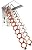 Alloy Attic Access Ladder Concertina Loft Ladder Non-Slip Steps Attic Stairs Ceiling Pull Down Attic Ladder Indoor Electric Folding Telescopic Ladder