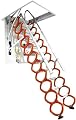 Alloy Attic Access Ladder Concertina Loft Ladder Non-Slip Steps Attic Stairs Ceiling Pull Down Attic Ladder Indoor Electric Folding Telescopic Ladder