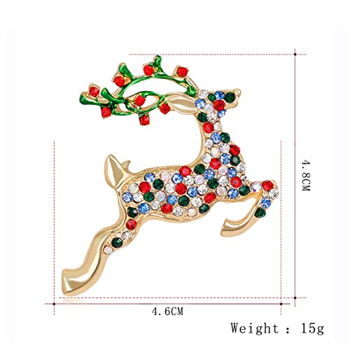 Broche d'élan de Noël WXKAGF accessoire animal mignon pour robe - 3