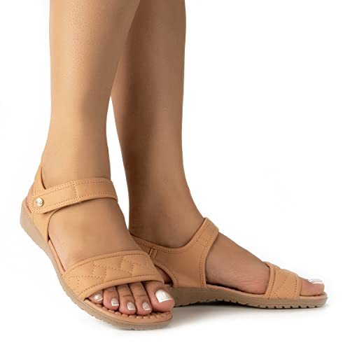 Campesí Papete, Sandália Feminino, Bege, 39