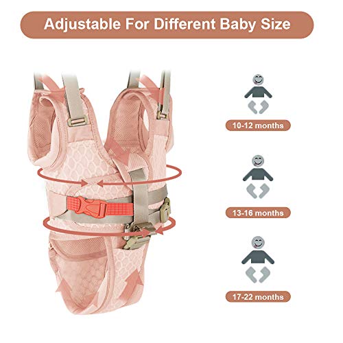 Baby Walking Harness, Baby Sit To Stand Learning Helper Mesh Breathable Adjustable With Detachable Crotch Safety Hand-Held Assistant Lifting & Pulling For Toddlers Infant Kids (Pink) #TOP5