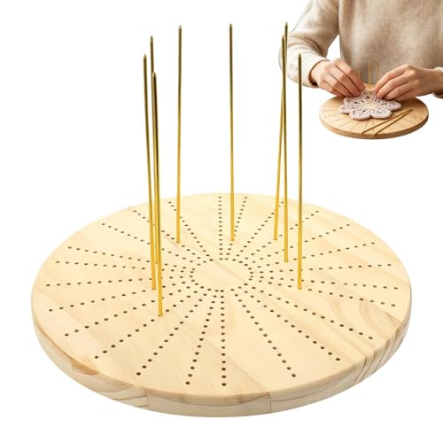 Planche de blocage tricot perforée en bois avec épingles pour ouvrages