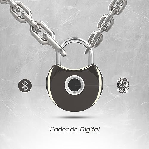 Cadeado digital bluetooth, bateria recarregável, app celular