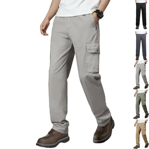 Adorlina Pants for Men, Adorlina Cargo Pants, Ultra Comfort Flex Multi-Pocket Pants, Men's Elastic Waist Drawstring Pants