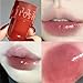 Buatkontly Hezhuang Lip Jelly, Tinted Hydrating Lip Gloss, Long Lasting Jelly Texture Moisturising, High Shine Non-Stick Gloss Lip Makeup (#03)
