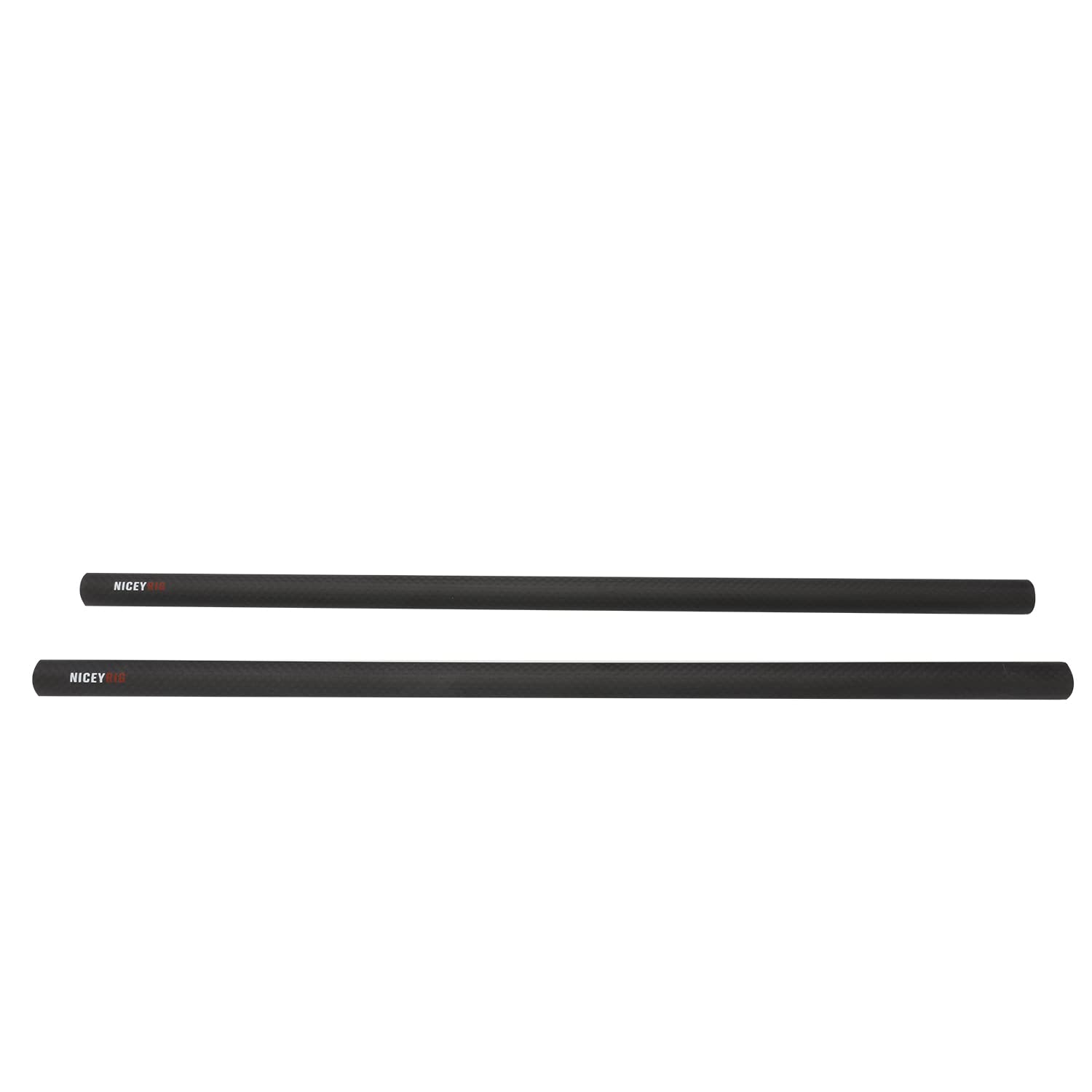 NICEYRIG 15mm Rod 16'' Carbon Fiber Lightweight Camera Rod Rails for 15mm Heavier Shoulder Mount Rig, Follow Focus (Max. Payload 222lb) - 555