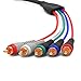 BlueRigger RCA- 5 Cable (Component Video Cable with Audio, 12 Feet)