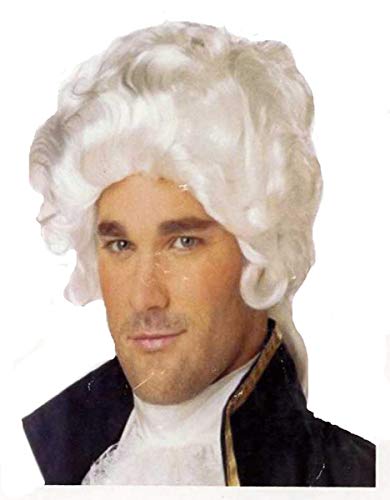 Parrucche Uomini lungo bianco Curly Capelli