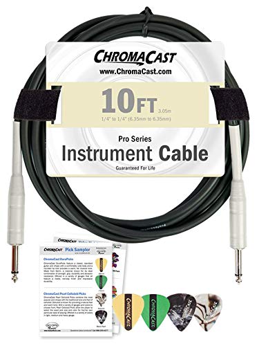 Chromacast Pro Series Cable CC-PSCBL-10VC 10 feet Straight to Straight Instrument Cable with Pick Sampler