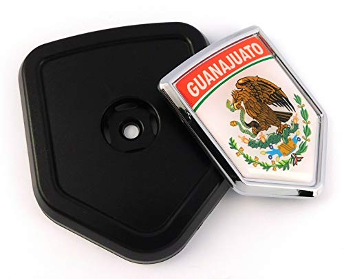 Image of Guanajuato Mexico flag car truck black Shield Grill Badge grille mount emblem country state