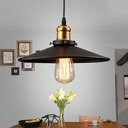 Lustre industriel rétro en fer forgé, plafonnier suspendu de caractère pour restaurant