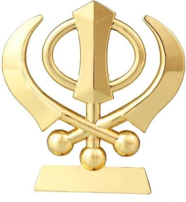 Deco Alankaram Presents Punjabi Khanda Símbolos De Sikh Idol Decoración del Hogar Pooja Estatua De Regalo Decoración #Frienemy-0704