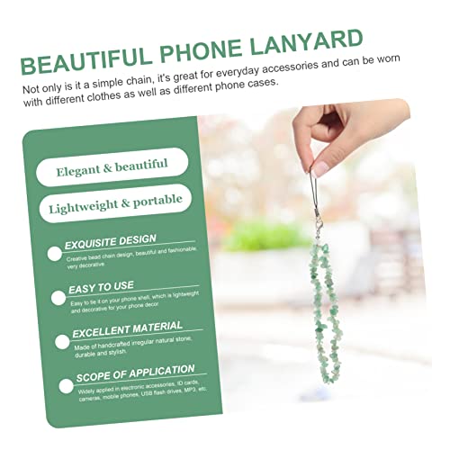 PRETYZOOM 2 Pçs Para Charme Criativo Telefone Feito À Mão Pedra Natural Anti-Perda Celular Feminino