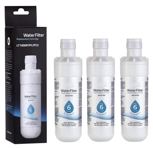 HUFACAI Filtre À Eau pour Réfrigérateur ADQ747935, Remplacement pour LT1000P/PC/PCS, MDJ64844601, ADQ74793501, ADQ7479350,3pcs