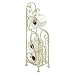 Deco 79 Metal Toilet Paper Holder, 24 by 8-Inch, White