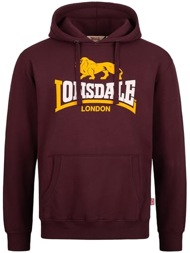 Lonsdale London Thurning Uomo Felpa Con Cappuccio Bordeaux Xl 80% Cotone, 20% Poliestere Regular - 4