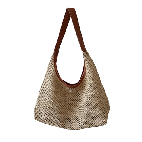 Sac de plage tendance en paille tressée pour les vacances