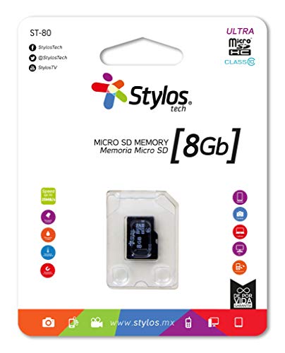 memoria micro sd 8gb Marca Stylos