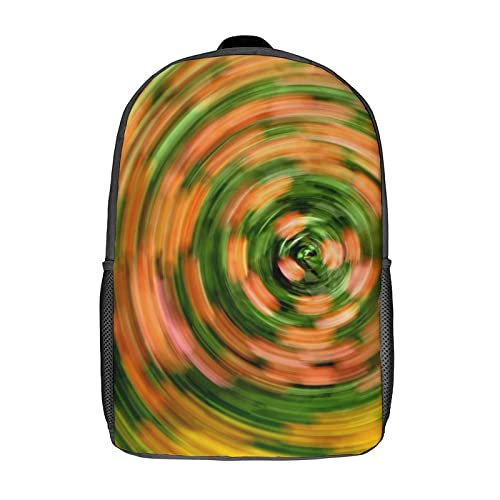 Sac à dos d'école pour enfants 17 pouces avec imprimé 3D Spiral Fashion pour collège