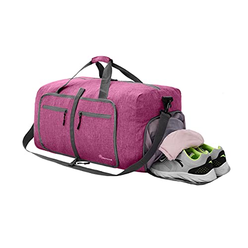 Duffel Bag 65L Packable Duffle Bag with Shoes Compartment Unisex Travel Bag Water-Resistant Duffle Bag
