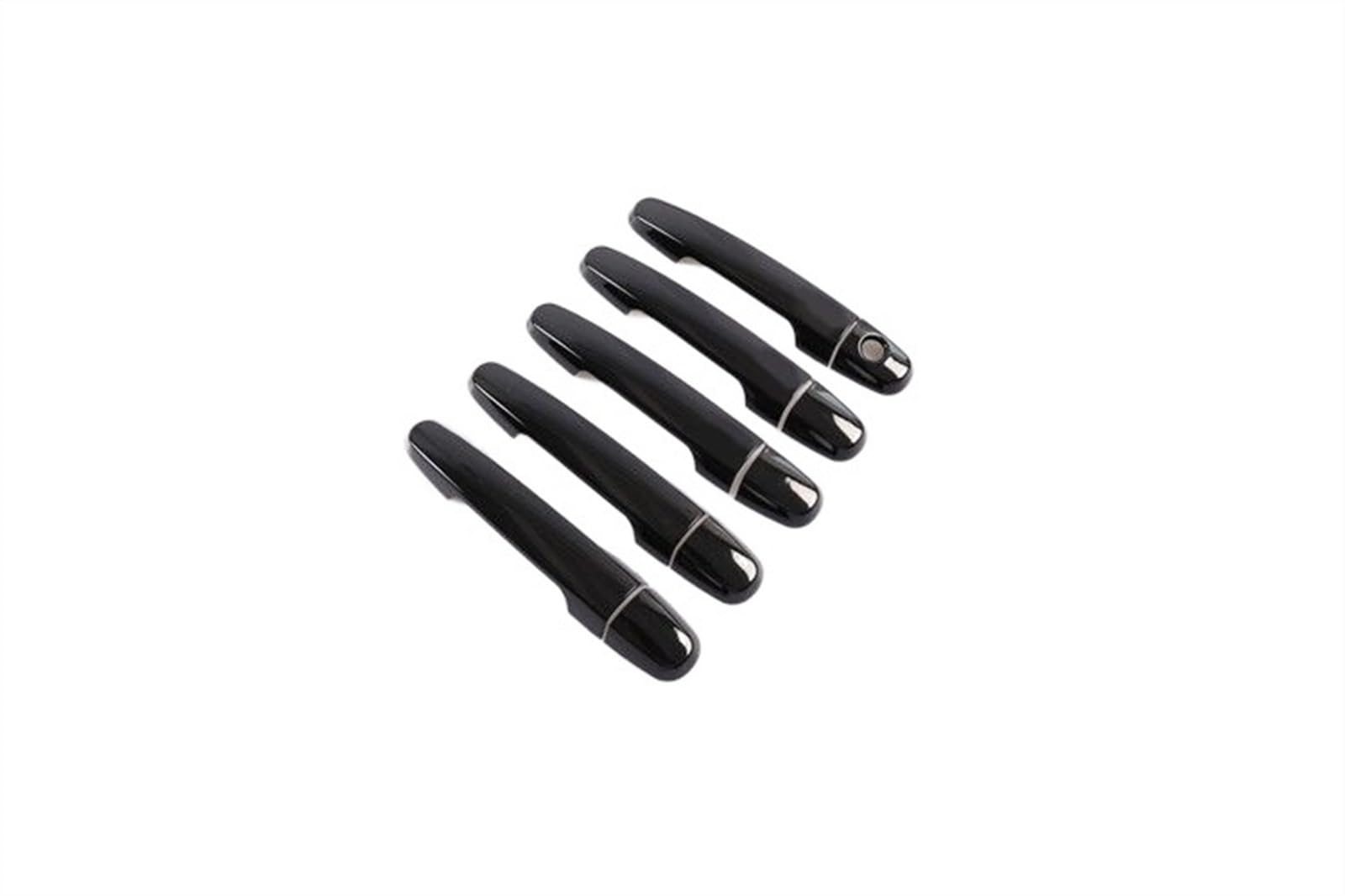 Drezzo Car Exterior Door Handle for Toyota for RAV4 for RAV 4 2006-2013 Gloss Black Chrome Car Door Handle Covers(No Button 1)