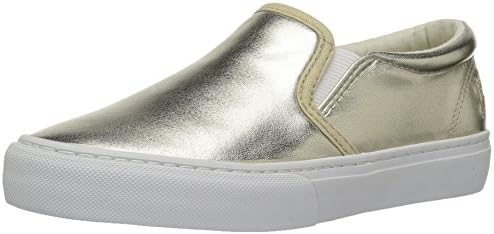 POLO RALPH LAUREN Kids Unisex-Child Carlee Twin Gore Gold Metallic Loafer, 1.5 M US Infant