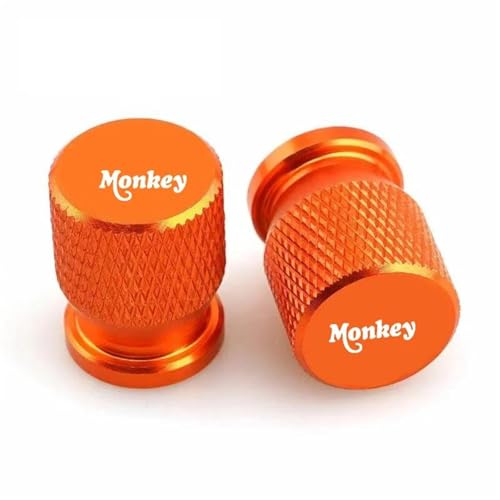 Bouchons de valve de pneu moto orange pour virée en Honda Monkey 125