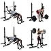 ZENY Adjustable Squat Barbell Rack Stand, Bench Press Rack for Home Gym Strength Training, Max Load 550LB