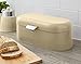 Swan Retro Bin SWKA1014CN Panera de Mesa para Guardar Pan, Contenedor de Metal para Almacenamiento Pan y Bollería, Bread Bin, Diseño Vintage, Crema