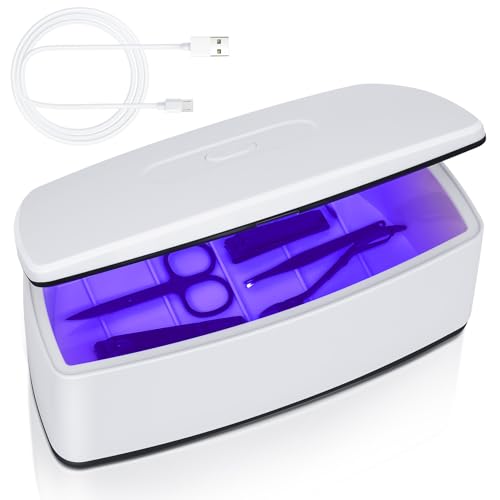 Stérilisateur double tube lumière bleue USB 1L grand nettoyant pour manucure et lunettes