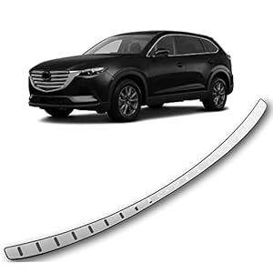 APEXRA Car Stainless Steel Rear Bumper Protector, for Mazda CX9 CX-9 2016-2023 Accessories, Auto Parts Tailgate Back Trunk Door Sill Cover Scuff Plate Strip Guard Protection