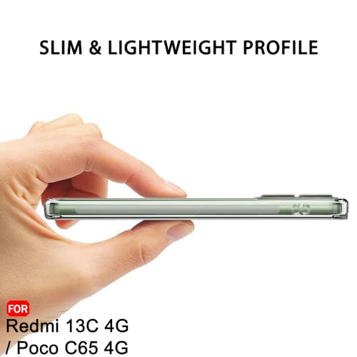 Image of TheGiftKart Back Cover Soft Case for Mi Redmi 13C 4G / Poco C65 | Best Camera Protection | Inbuilt Dust Plugs & Anti-Slip Grip | Ultra Clear Slim Back Cover Case for Redmi 13 (Silicone, Transparent)