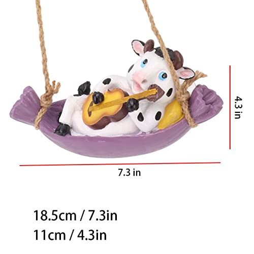 Tuore Garden Cow Ornament, Cow Statue Vivid Modeling Cute Colorfast For Lawn (Dairy Cow) #TOP5