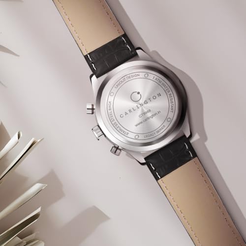 Image of Carlington Legacy Series Analog Wrist Watches with Chronograph & Premium Leather Strap for Men - CT 9988