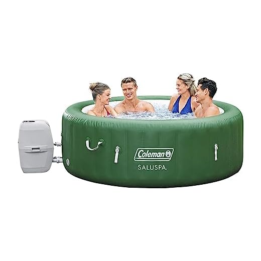 Coleman SaluSpa Inflatable Hot Tub Spa | Portable Hot Tub with Heated Water System and 140 Bubble Jets | Fits Up to 4 People