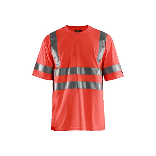Camiseta de alta visibilidad roja Blaklader 4XL para ropa de trabajo reflectante y seguridad vial