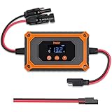 PowMr 15A MPPT充電コントローラー 12V/24V、インテリジェントポータブル15Aソーラーコントローラーレギュレーター、最大PV 180W/360W LCDディスプレイ付き 12/24VゲルAGM鉛酸リチウムLiFePO4バッテリーに対応